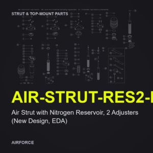 Air Strut with Nitrogen Reservoir, 2 Adjusters (New Design, EDA)
