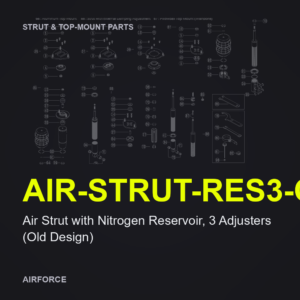 Air Strut with Nitrogen Reservoir, 3 Adjusters (Old Design)