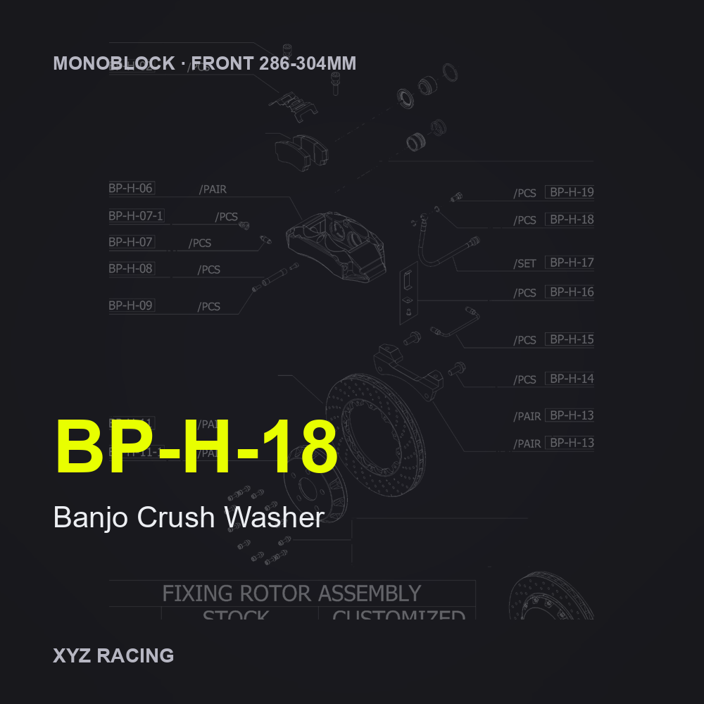 Banjo Crush Washer (BP-H-18) — Monoblock Front 286-304mm