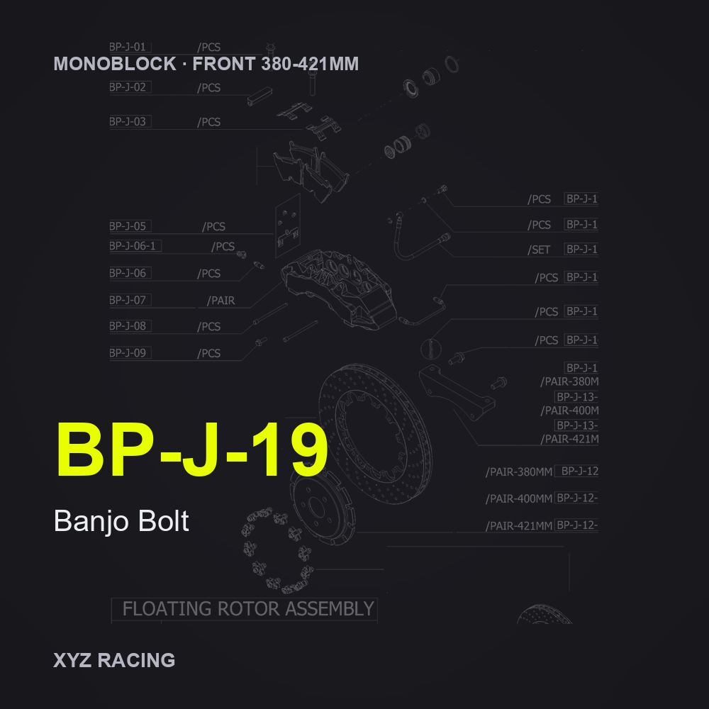 Banjo Bolt (BP-J-19) — Monoblock Front 380-421mm