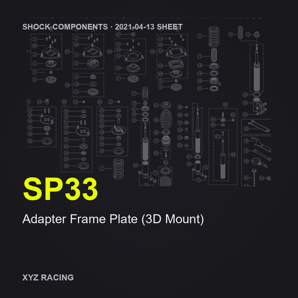Adapter Frame Plate (3D Mount) (SP33)