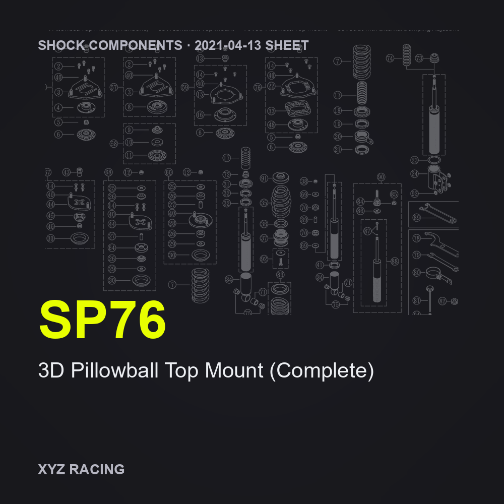 3D Pillowball Top Mount (Complete) (SP76)